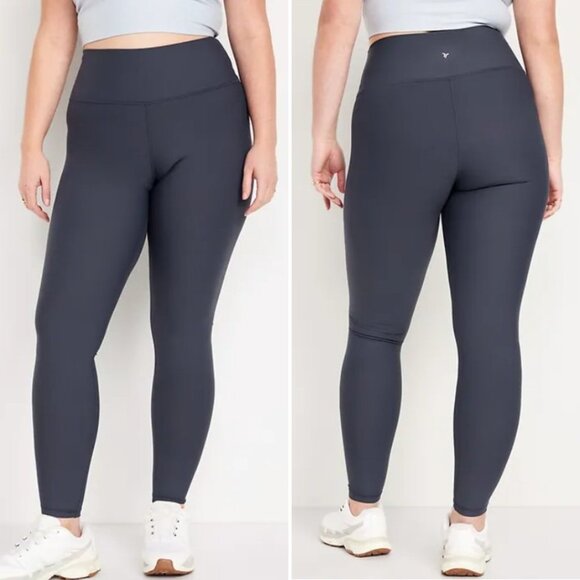 OLD NAVY Active High-Waisted PowerSoft Ankle Leggings in Black (XXL) - Picture 1 of 5